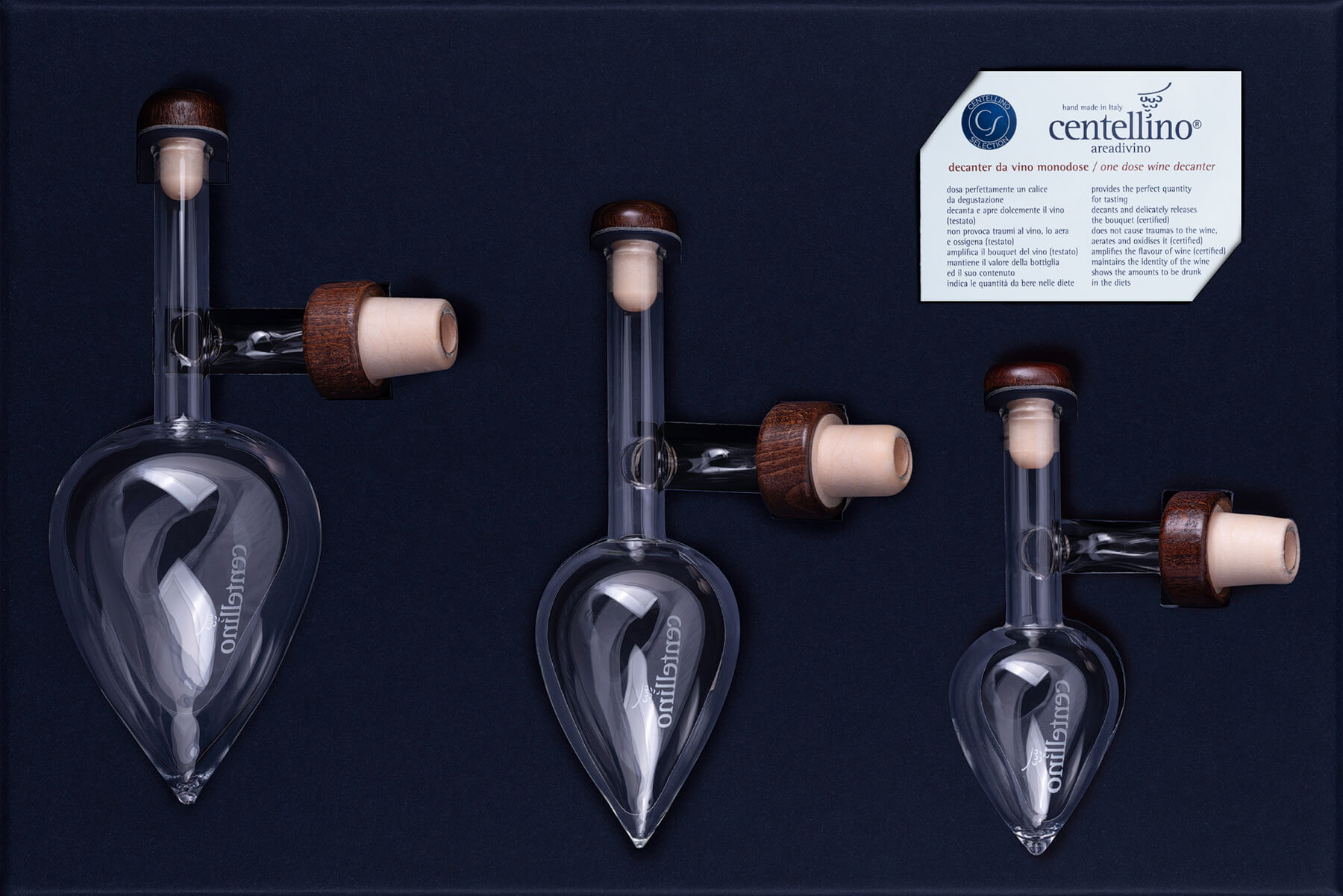 Coffret avec 3 Centellini — 100 + 60 + 35 ml